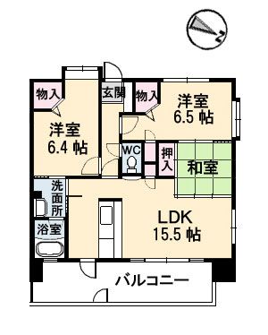 フラットリア笠岡の間取り