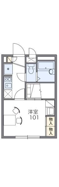 小金井市関野町のアパートの間取り