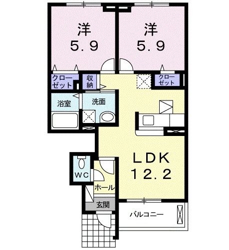 アーバン松浪IIの間取り