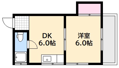 広島市西区中広町のマンションの間取り