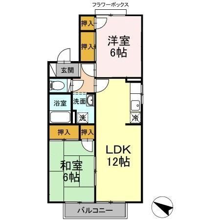 リオ・グランデ芳賀　A棟の間取り