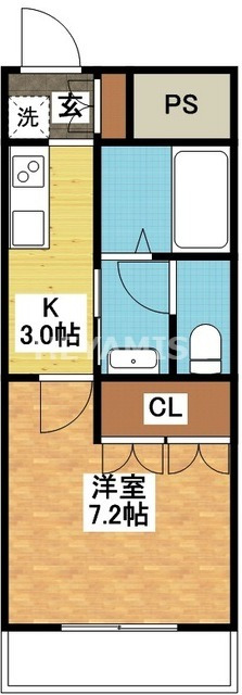 長崎県長崎市音無町（アパート）の賃貸物件の間取り