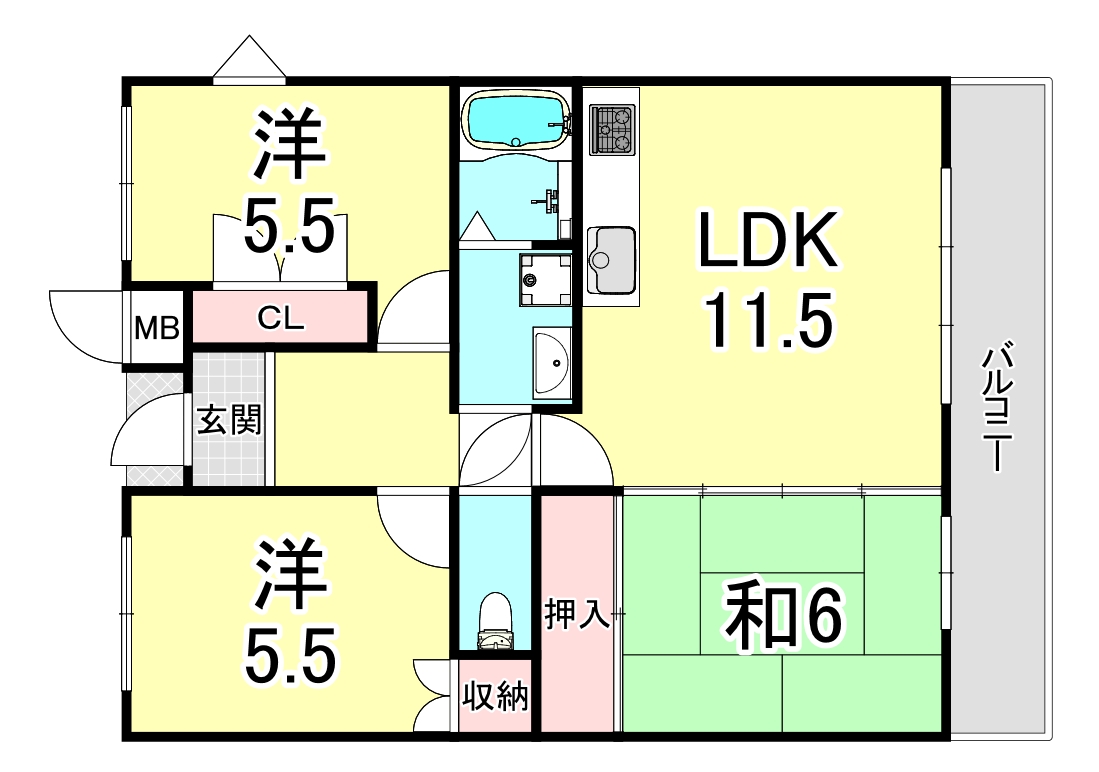 ガーデンハイツ桃山台弐番館の間取り写真