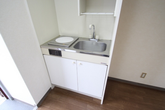 キッチン　写真は別の号室のものです。