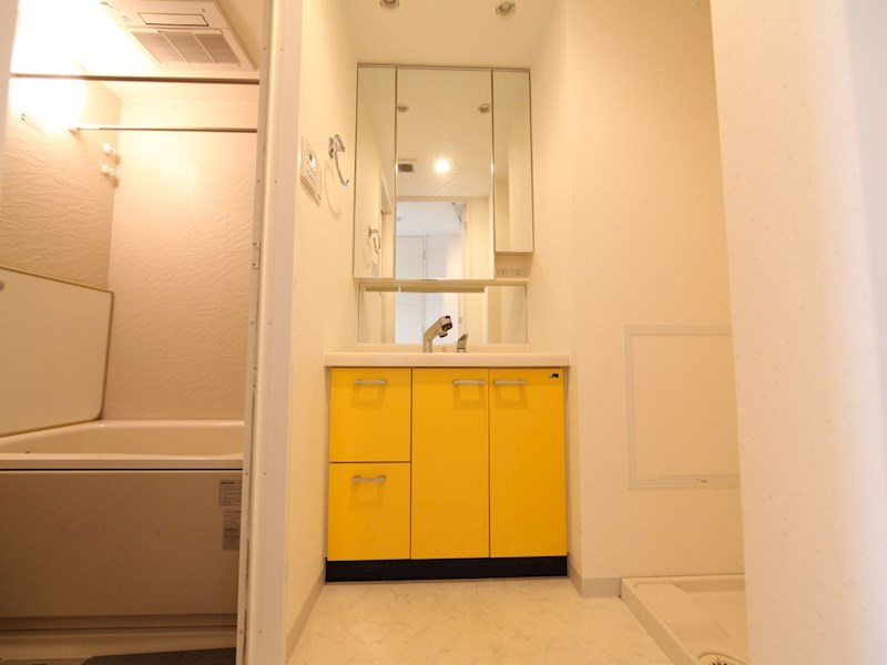 洗面設備　脱衣所　独立洗面台（シャンプードレッサー）洗濯機用意できます