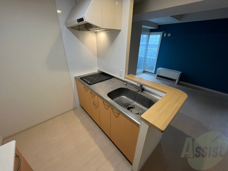 キッチン　２口システムキッチンですのですぐにお料理に使えます！