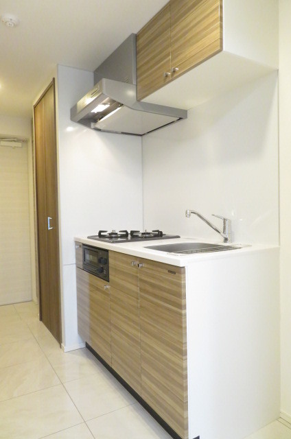 キッチン　２口ガスコンログリル付き