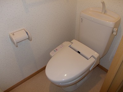 トイレ　落ち着いた色調のトイレです