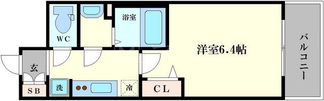 プレサンスOSAKA DOMECITYビーツの間取り写真