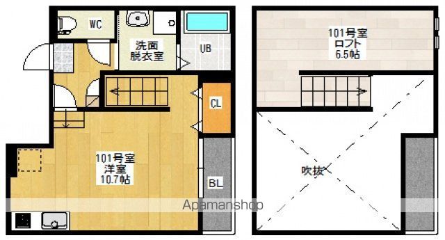 Maisonetic祇園の間取り写真