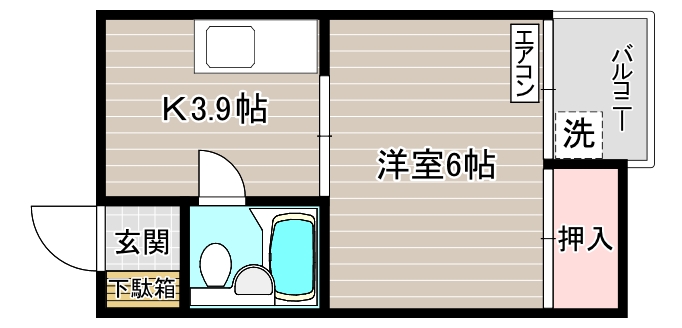 ワンケイ足立の間取り写真
