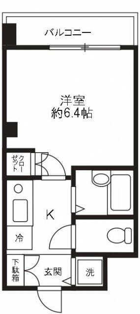 ＪＲ山手線 鶯谷駅 徒歩2分 4階建 築55年の間取り写真
