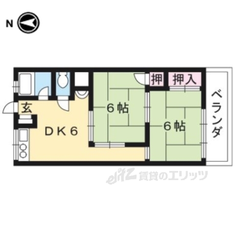 【京都市伏見区竹田浄菩提院町のマンションの間取り】