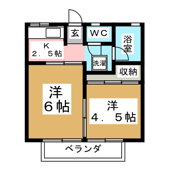 大場ハイツＡの間取り