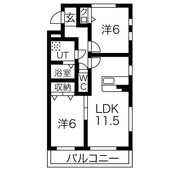 さいたま市緑区大字下野田のアパートの間取り