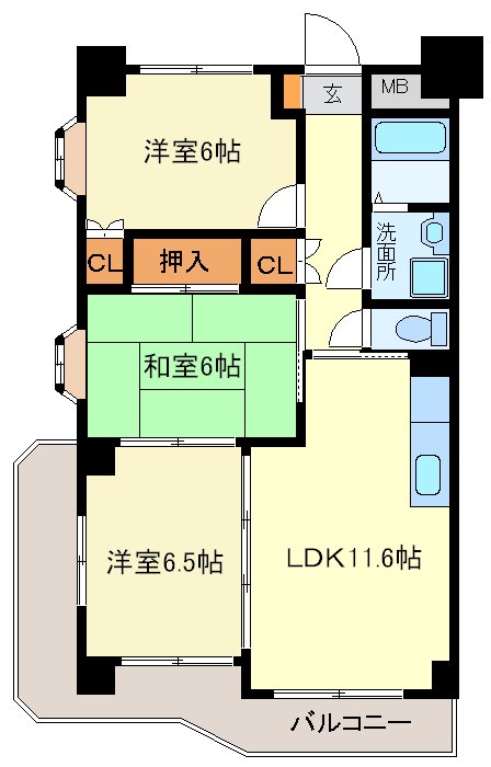 グリーンリーフ南仙台の間取り