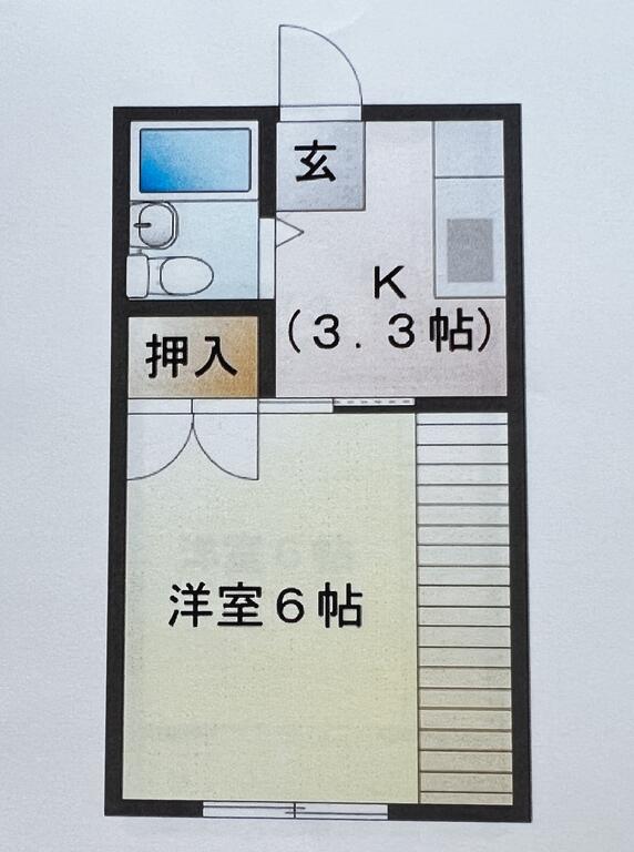 北亀甲ハイツの間取り