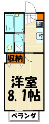 埼玉県新座市栄５（アパート）の賃貸物件の間取り