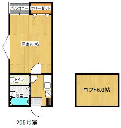 福岡県宗像市赤間４（アパート）の賃貸物件の間取り