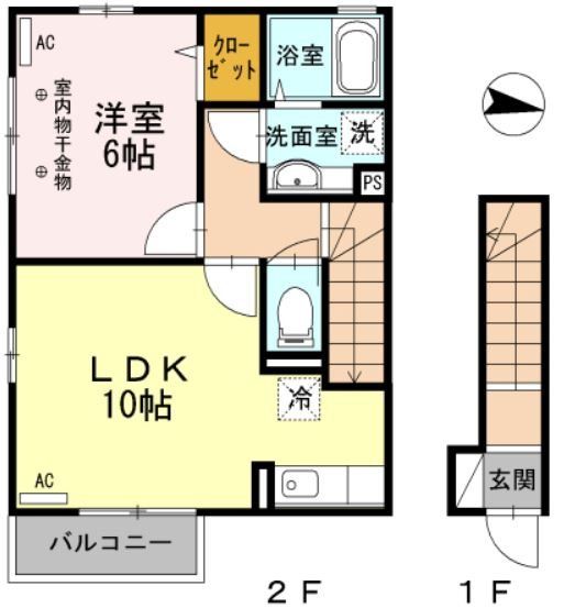 東京都葛飾区西新小岩５（アパート）の賃貸物件の間取り