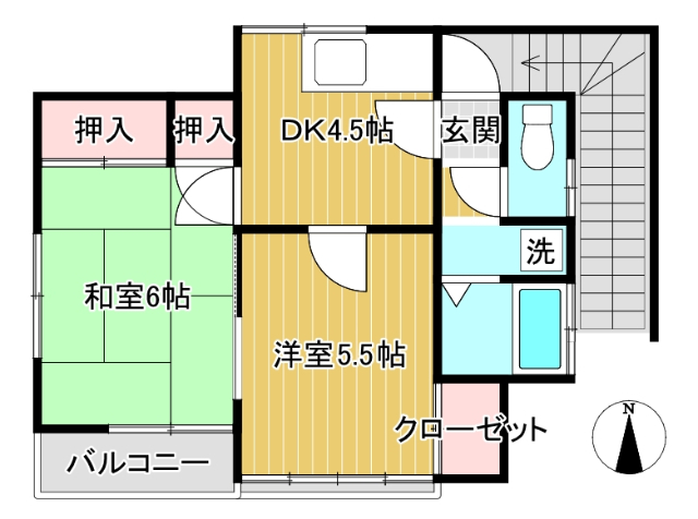 山本アパートの間取り