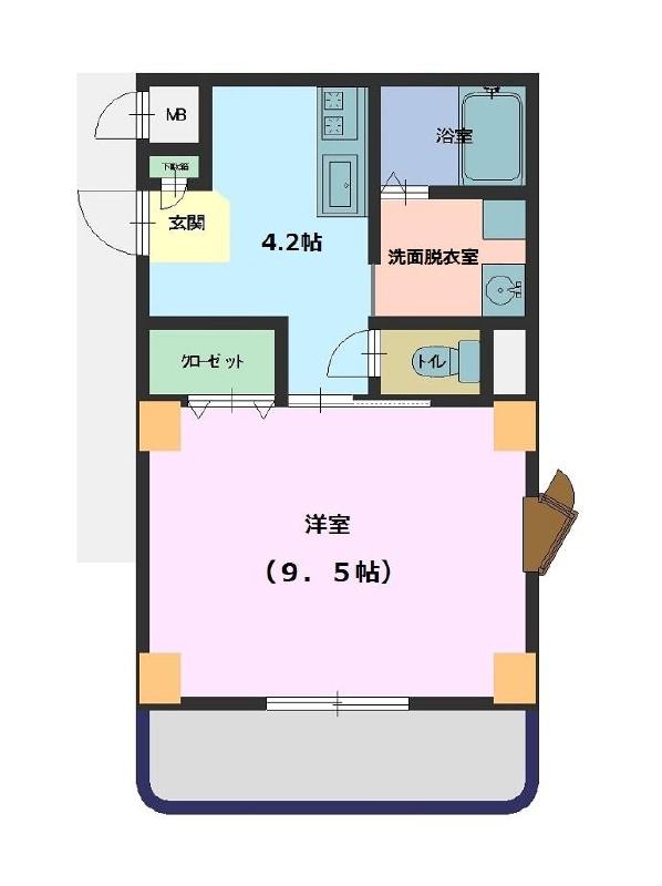 東広島市西条下見のマンションの間取り