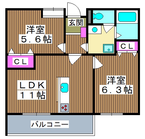 東京都板橋区四葉２（アパート）の賃貸物件の間取り