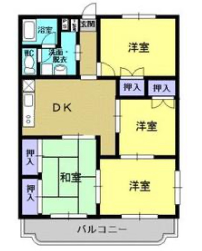 鹿児島市小野のマンションの間取り