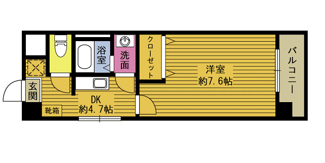 フローラ碩田の間取り