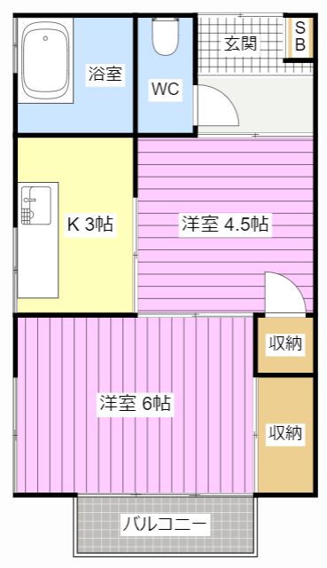 コーポ榎土の間取り