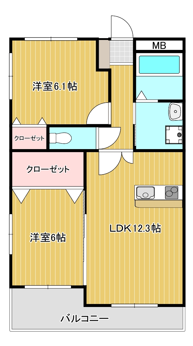 アップローズ貴船の間取り