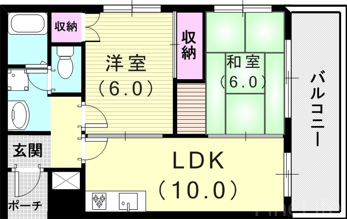 神戸市兵庫区入江通のマンションの間取り