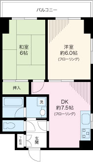 白山麻の実ハイツの間取り