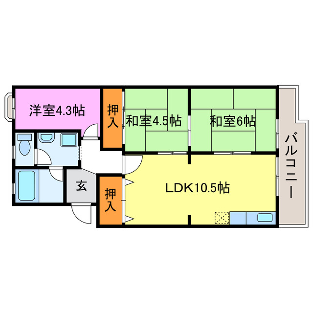 ヴィラ青木ヶ上の間取り