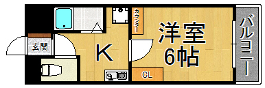 西宮市今津上野町のマンションの間取り