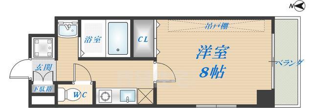 東大阪市足代新町のマンションの間取り