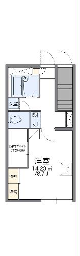 レオパレス綺麗なれいなＢの間取り