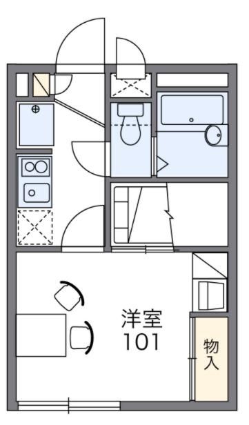 福生市南田園のアパートの間取り