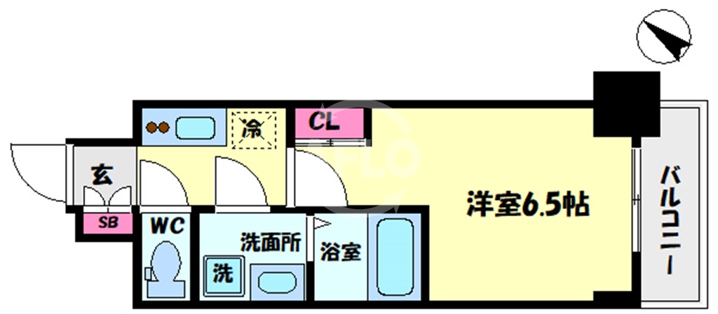 S-RESIDENCE阿波座WESTの間取り