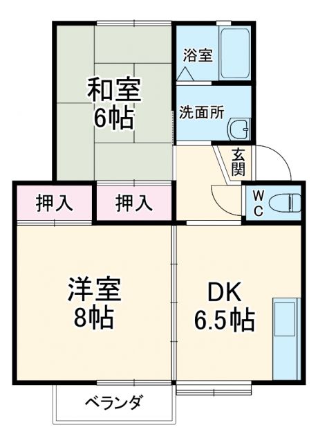 【アベニューキブネの間取り】