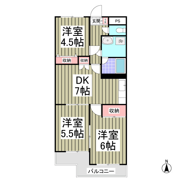 ヴィラ　リヴィエールの間取り