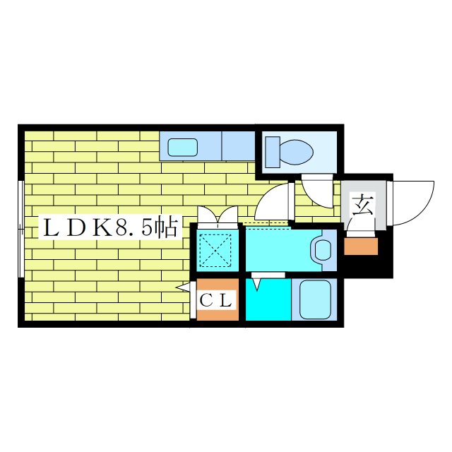 札幌市清田区清田四条のマンションの間取り