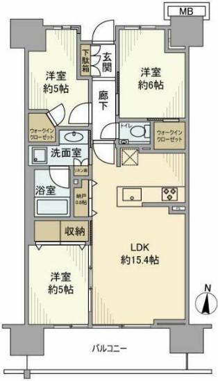 プラウド浦和高砂の間取り