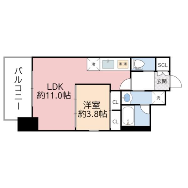 【プレジオ難波の間取り】