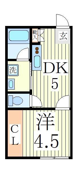 我孫子市中峠台のアパートの間取り