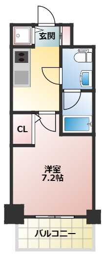 大阪市東淀川区大道南のマンションの間取り