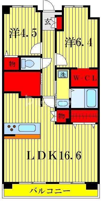 コンフォート津田沼弐番館の間取り