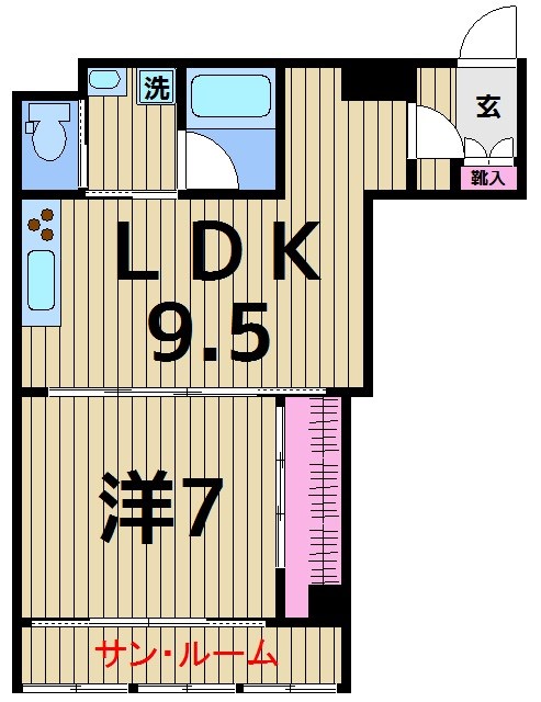 足立区千住中居町のマンションの間取り