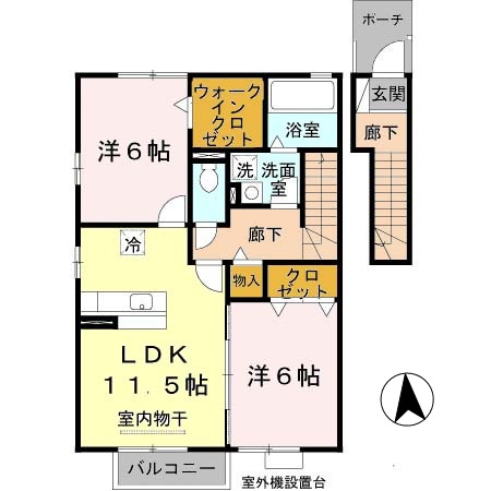 ハイ フィールド栄谷 A棟の間取り