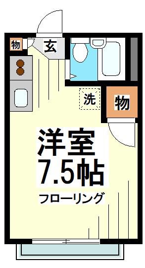 世田谷区赤堤のアパートの間取り